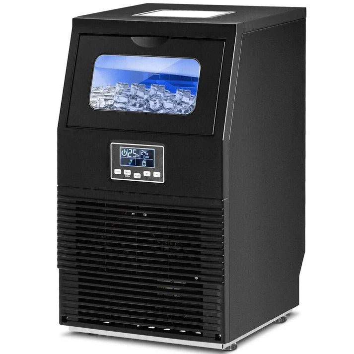 Airbetter Ice Cube Machine, Portable Freestanding Commercial Built-In Stainless Steel Ice Maker w/10 lb Storage Capacity, 66lbs/24h, 0.9"x0.9"x0.9" ice cube for Restaurants, Bars, Homes & Offices, S11506